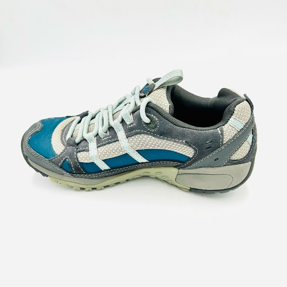 Merrell Soren Low Hiking boots Gray Blue Waterproof Trail shoes women size 5 - Picture 3 of 10